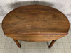 Walnut Wood Oval Drop Leaf Bistro Side Table