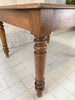 Solid Walnut Wood Nearly Table with 4 mismatched bistro chairs