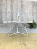 240cm wide Metal Painted White Double Sided Garden Bench