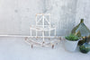 Florist's White Semicircular Tiered Display Frame / Planter