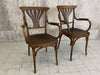 Pair of French Bentwood Bistro Arm Chairs Cavers