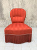 Red Early 20th Century Small Nursing Chair to Reupholster