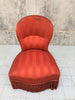 Red Early 20th Century Small Nursing Chair to Reupholster
