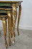 Nest of 3 Papier Mache Hand Painted and Gilded Tables