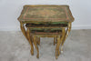 Nest of 3 Papier Mache Hand Painted and Gilded Tables