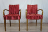 Pink Mid Century Bridge Chairs ready to reupholster