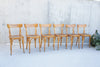 Set of Six Vintage French Bentwood Bistro Chairs