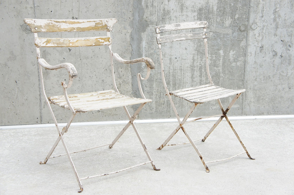 Two 'Shabby Chic' Garden Chairs