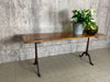 180.5cm Walnut Wood and Cast Iron French Bistro Cafe Table Desk