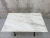 100cm Wide White Marble and Cast Iron Kitchen Bistro Table