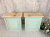 Pair Provencal Factory Bedside Cabinets