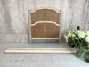 Carved Wooden and Cane, White and Pink shabby chic style, Single Bed Bed Frame