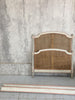 Carved Wooden and Cane, White and Pink shabby chic style, Single Bed Bed Frame