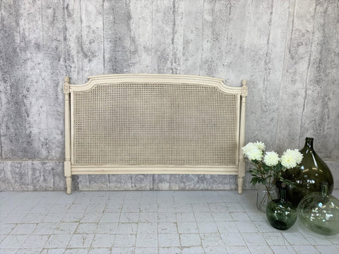 174.5cm Wide Louis XVI Style Painted Cane Headboard